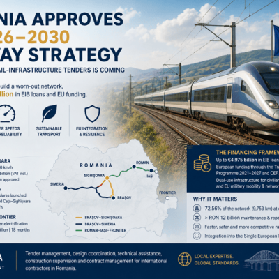 Romania approves its 2026–2030 railway strategy: a new wave of rail-infrastructure tenders is coming